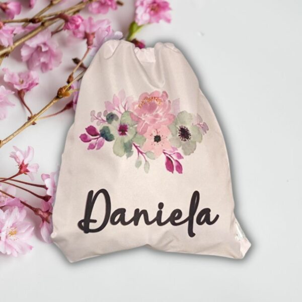 Mochila personalizada de flores