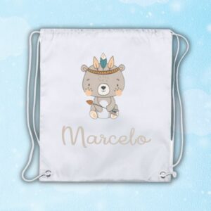 Mochila personalizada del osito indio