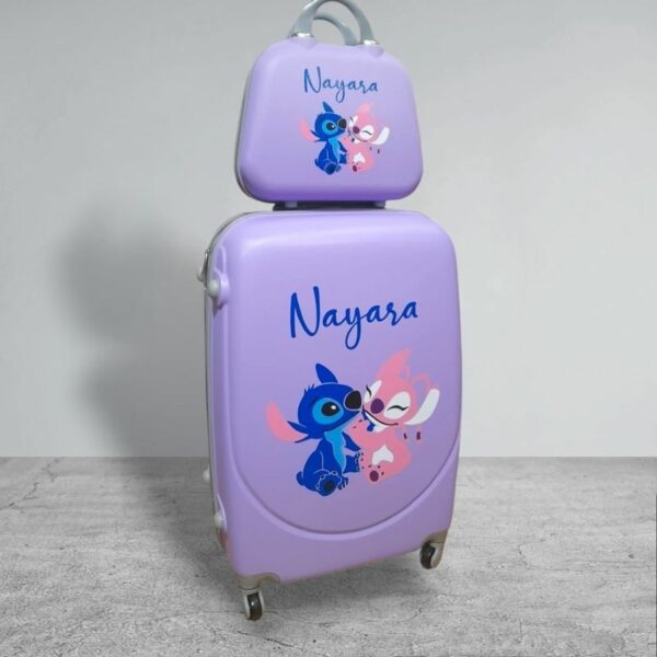 Maleta de viaje de Stitch y Ángel