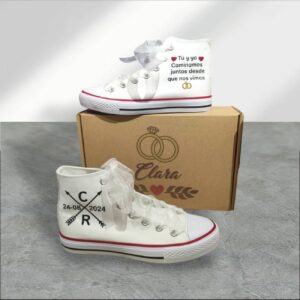 Zapatillas personalizadas para los novios
