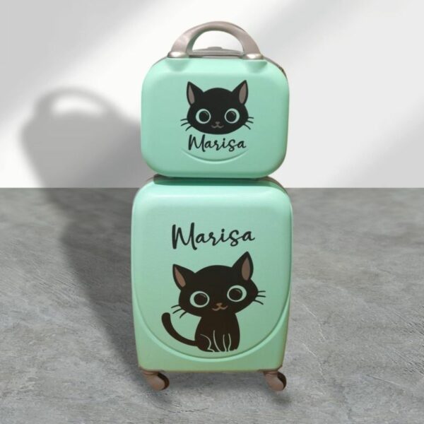 Maleta de viaje diseño gato