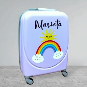Maleta de viaje arcoíris y sol